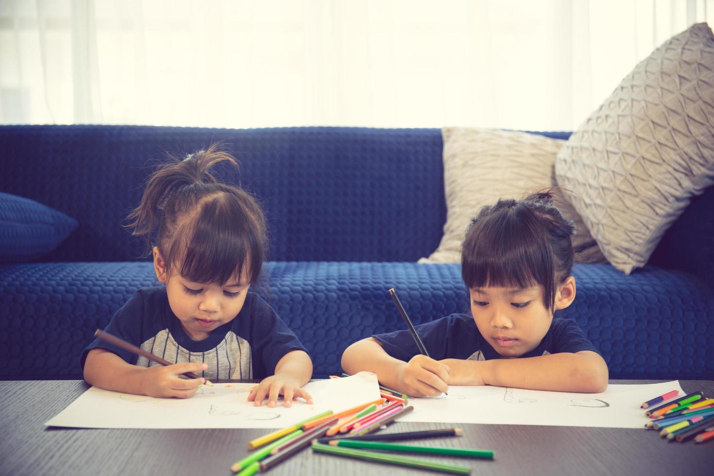 Children is drawing some idea photo