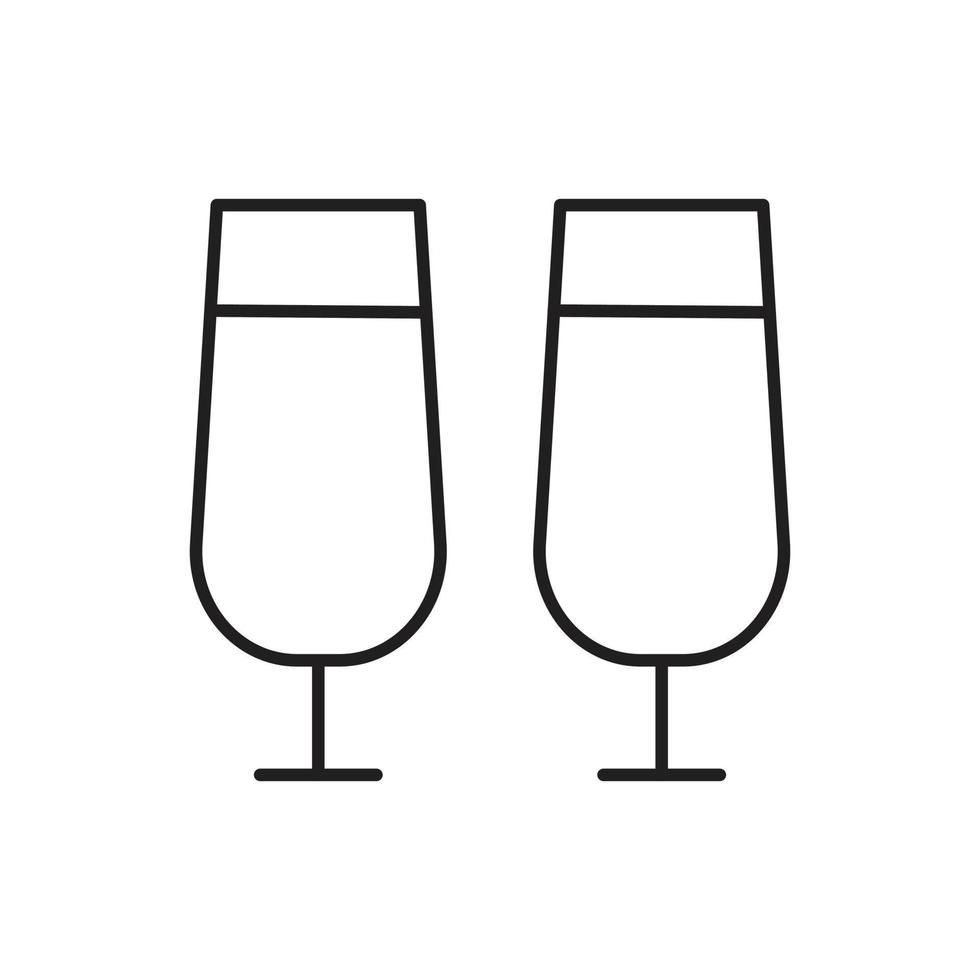 vector de copa de vino para presentación de icono de símbolo de sitio web