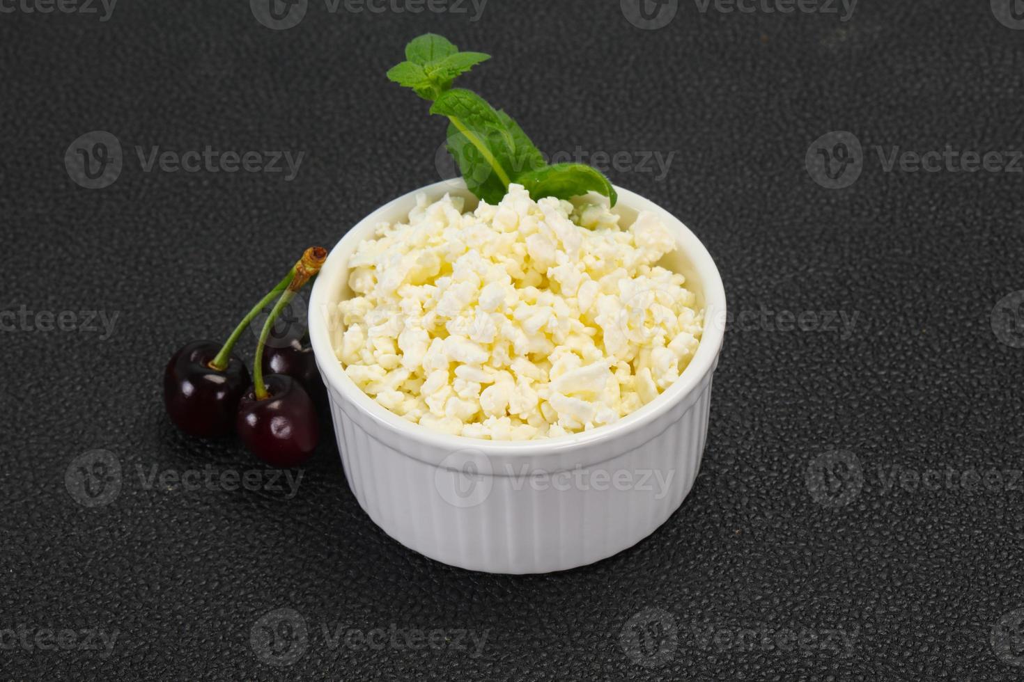 Fresh tasty curd in the bowl photo