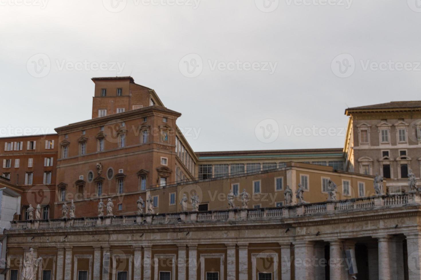 Buildings in Vatican, the Holy See within Rome, Italy. Part of Saint Peter's Basilica. photo