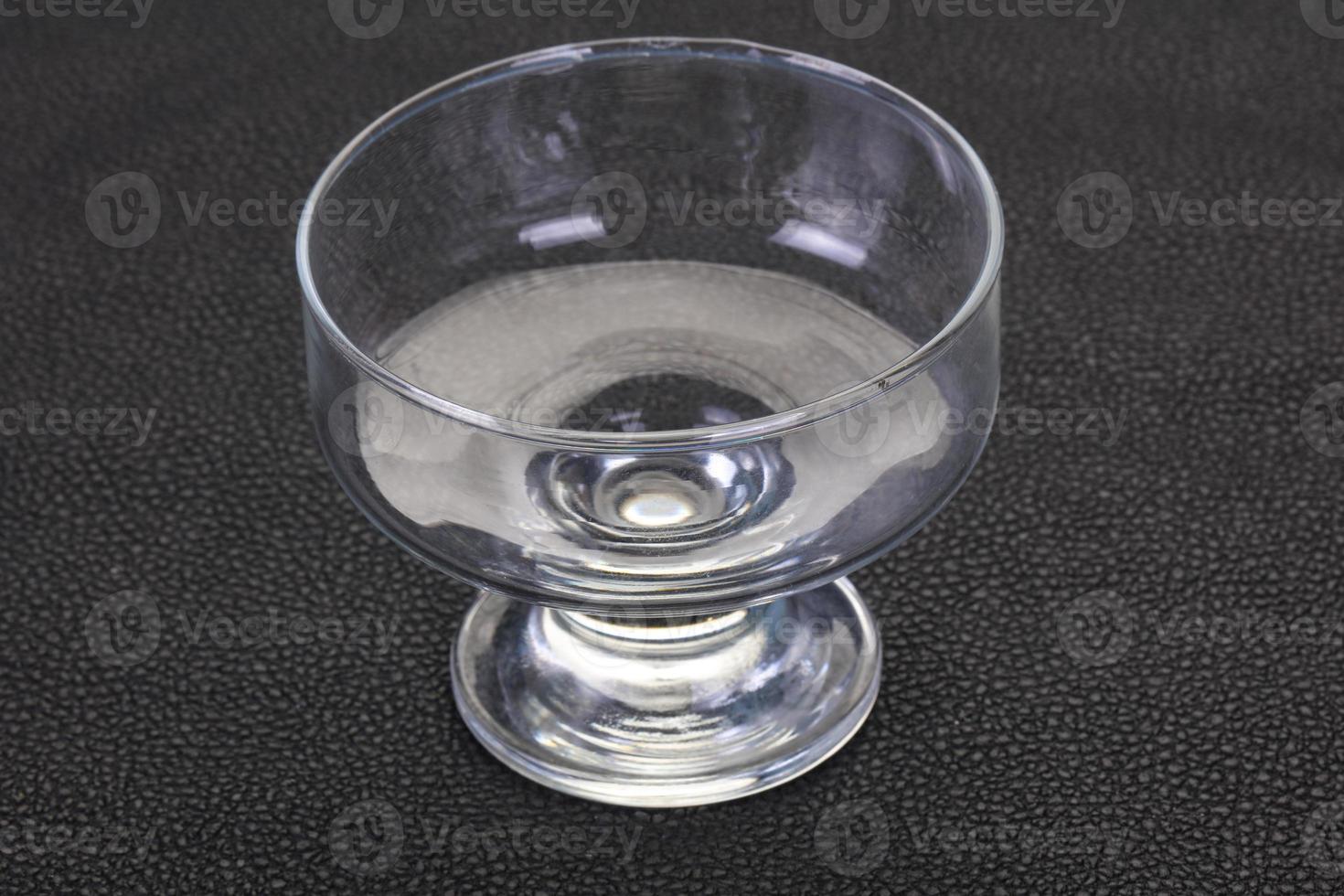 Empty glass bowl photo