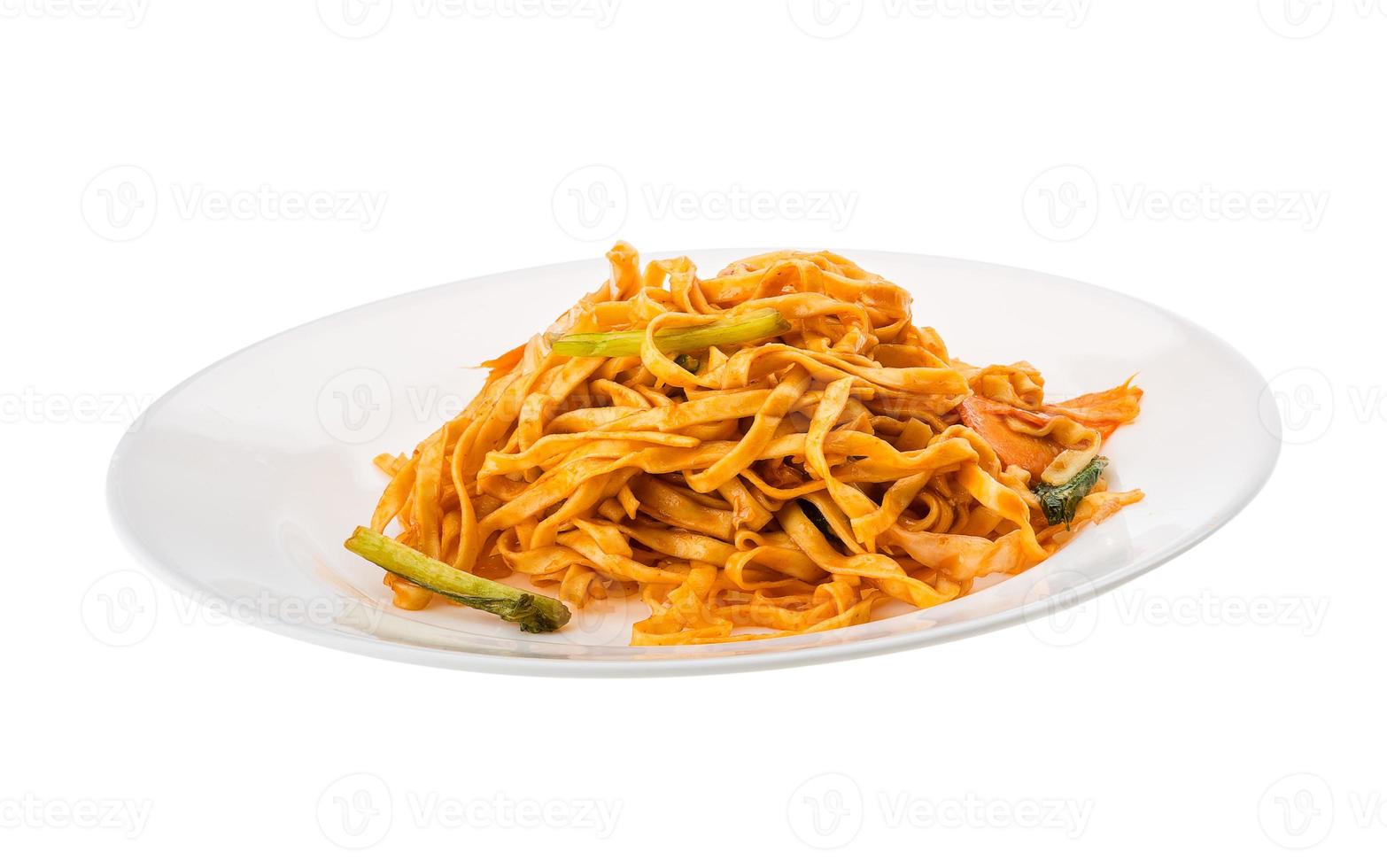Fried noodles with vegetables photo