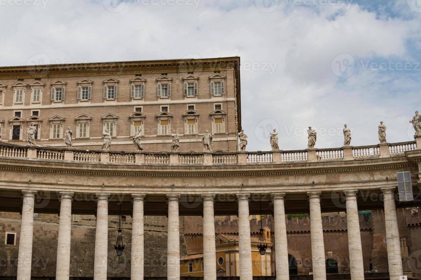 Buildings in Vatican, the Holy See within Rome, Italy. Part of Saint Peter's Basilica. photo