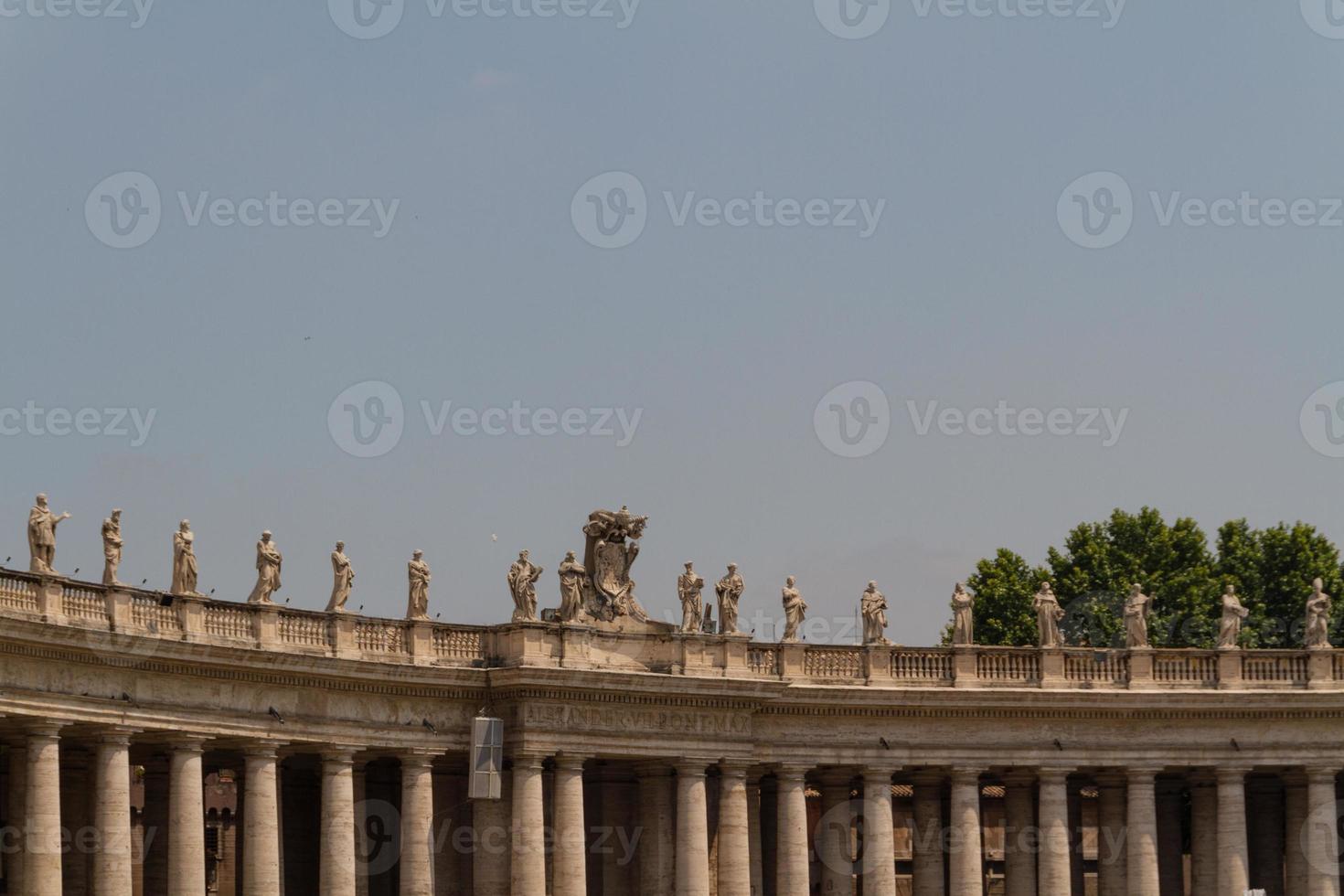 Buildings in Vatican, the Holy See within Rome, Italy. Part of Saint Peter's Basilica. photo