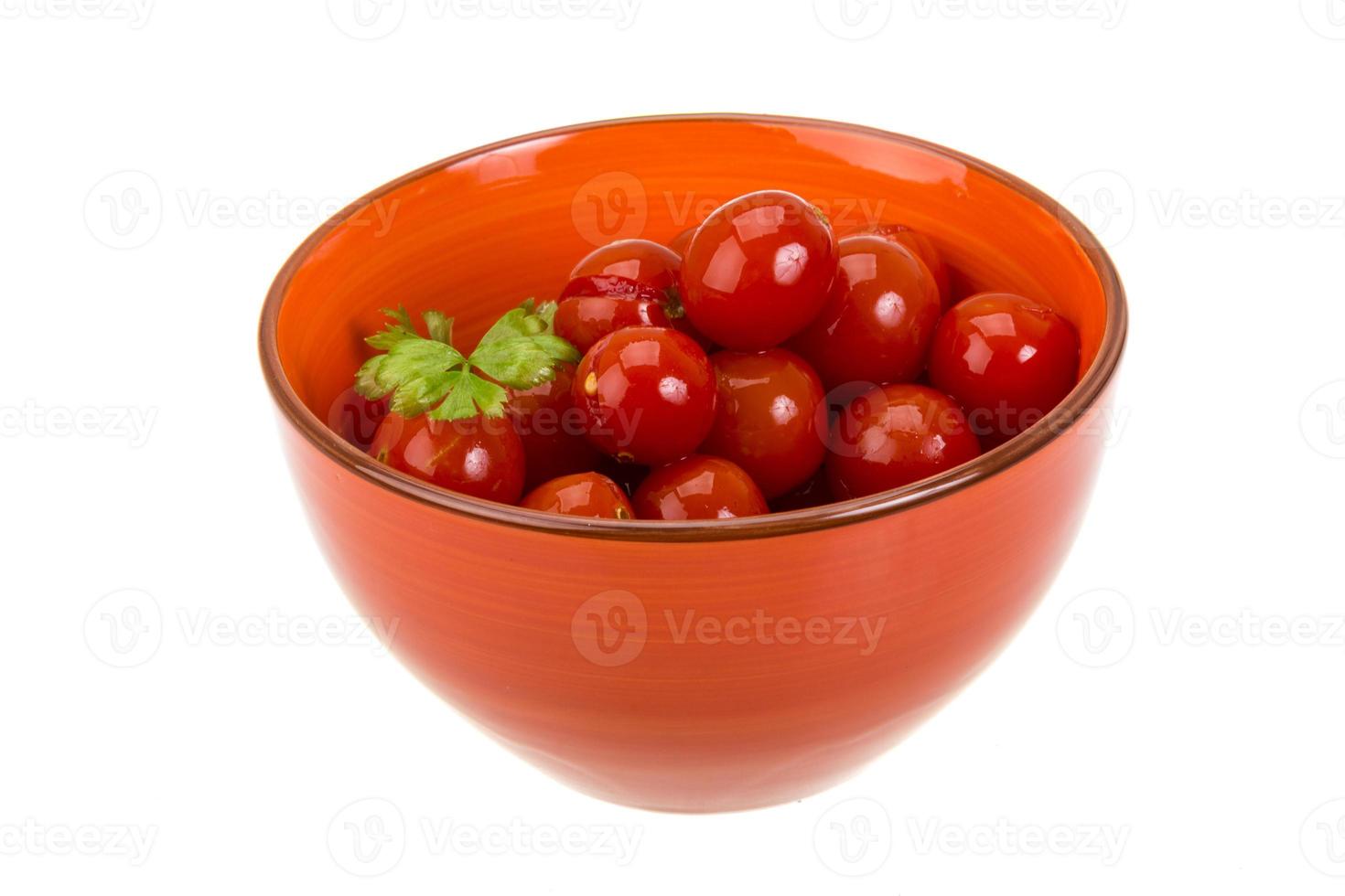 Marinated cherry tomato photo