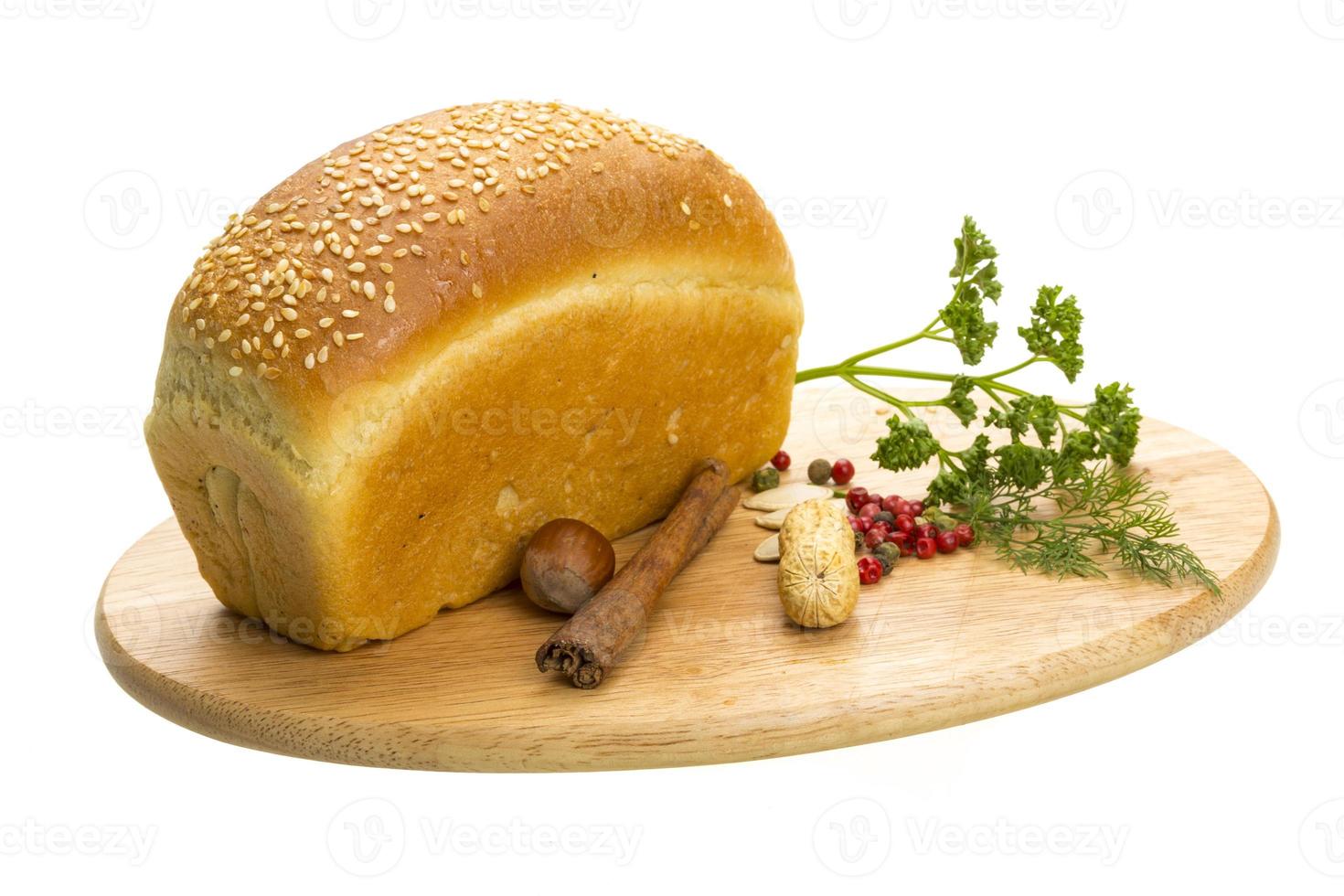 Bread with parsley and nuts photo