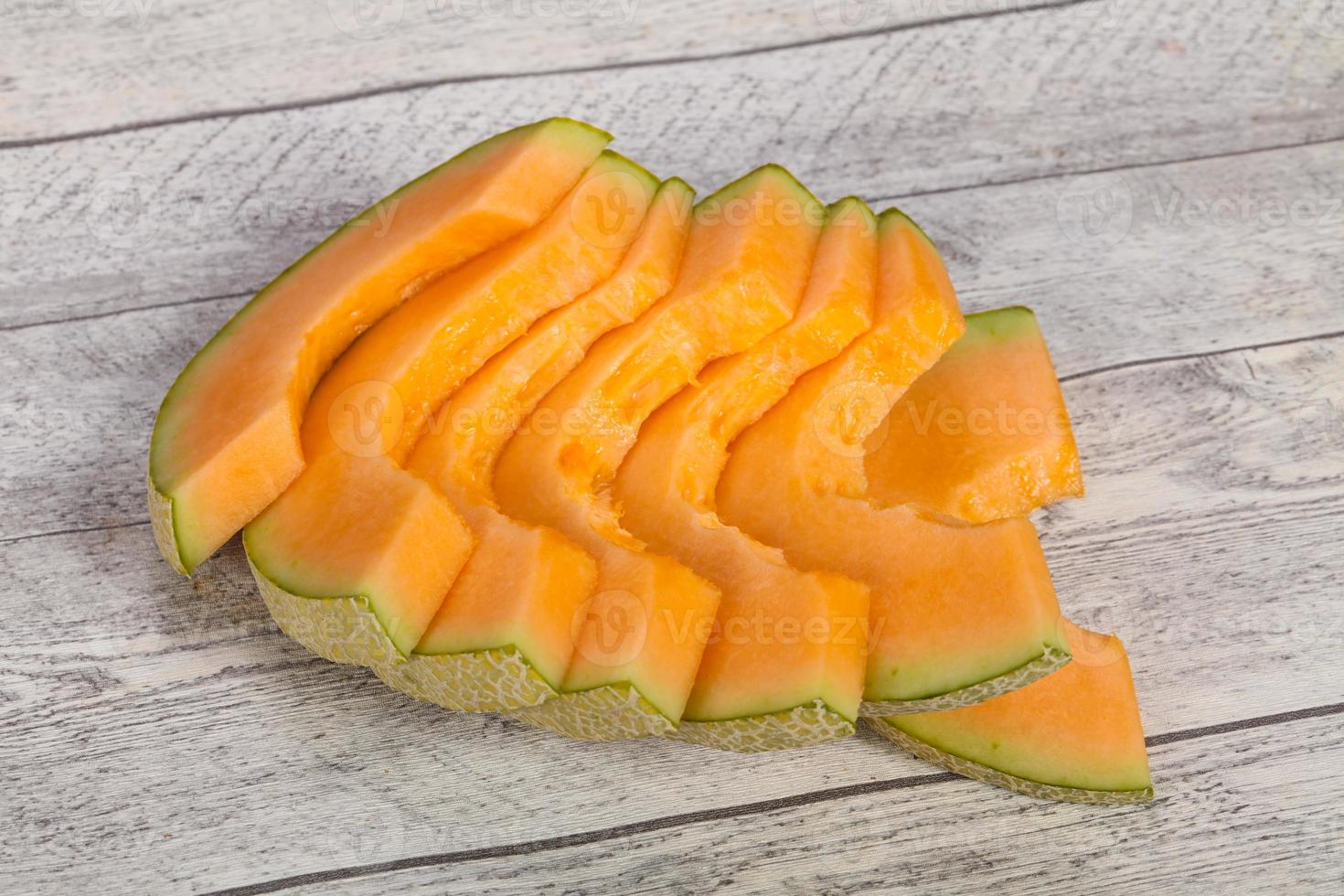 Sliced tasty sweet sliced melon photo