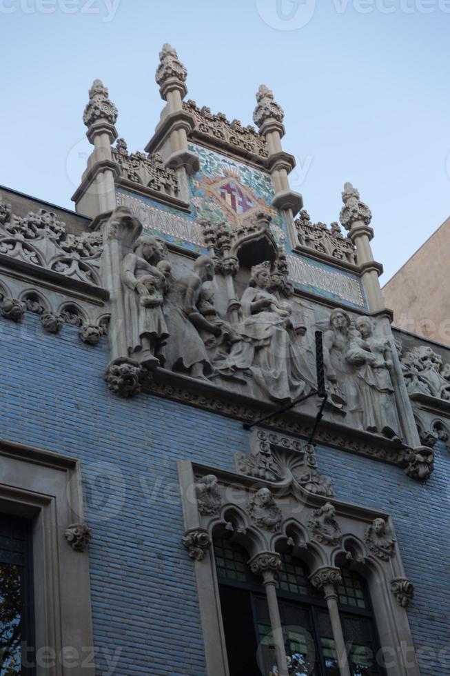 Buildings' facades of great architectural interest in the city of Barcelona - Spain photo