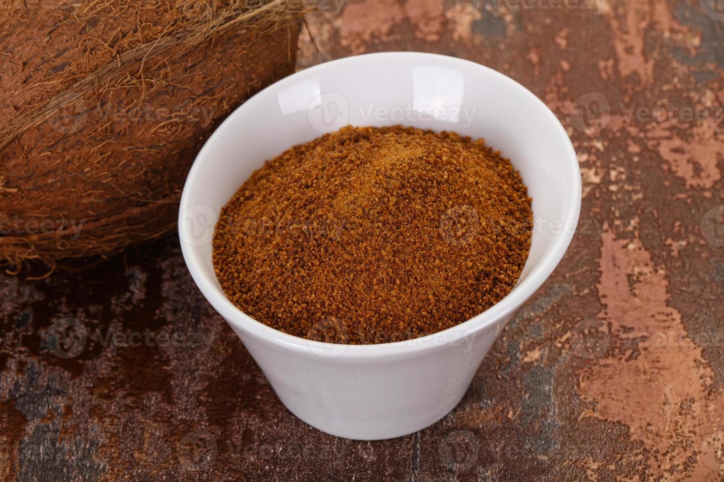 Coconut brown sugar in the bowl photo