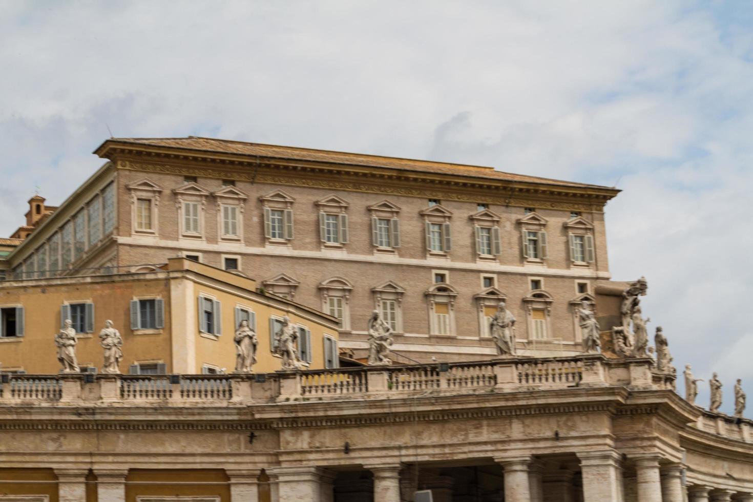 Buildings in Vatican, the Holy See within Rome, Italy. Part of Saint Peter's Basilica. photo