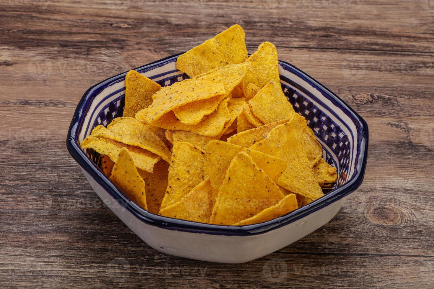Mexican crunchy corn nachos triangle photo