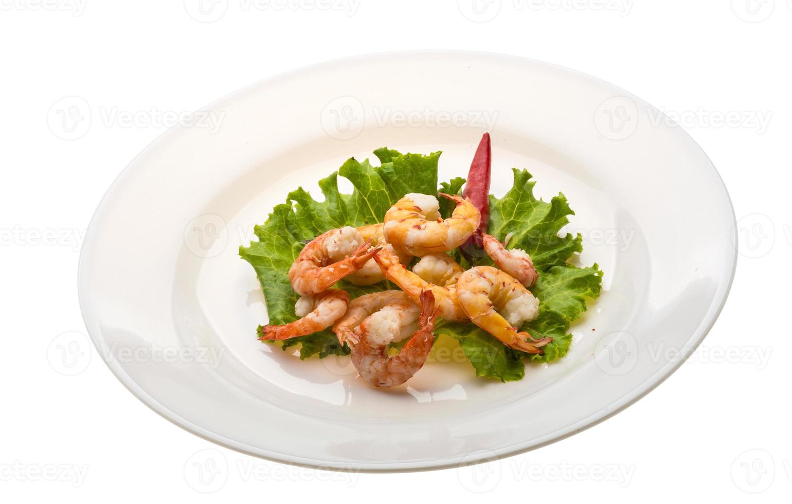Unshelled king prawn photo