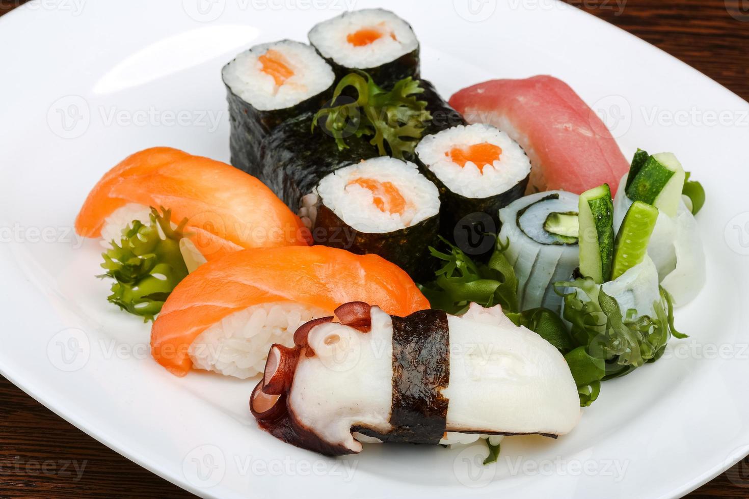 Sushi and rolls set photo