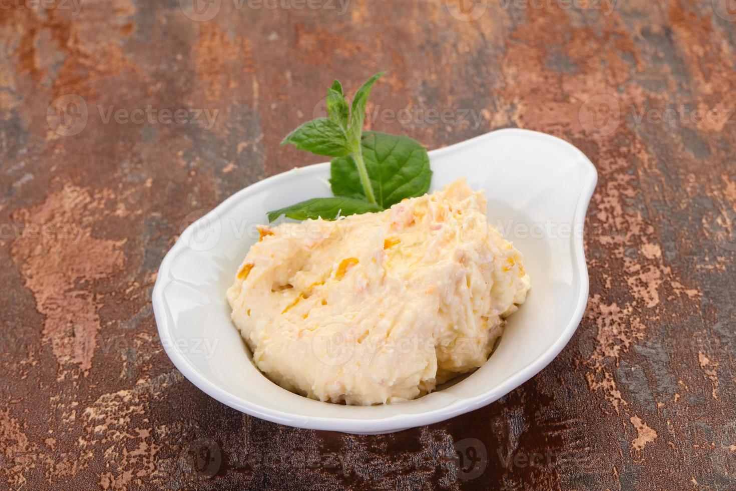 Curd with dry apricot photo
