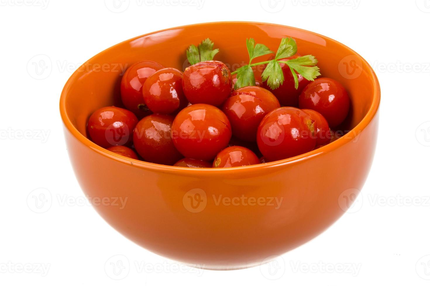 tomate cherry marinado foto