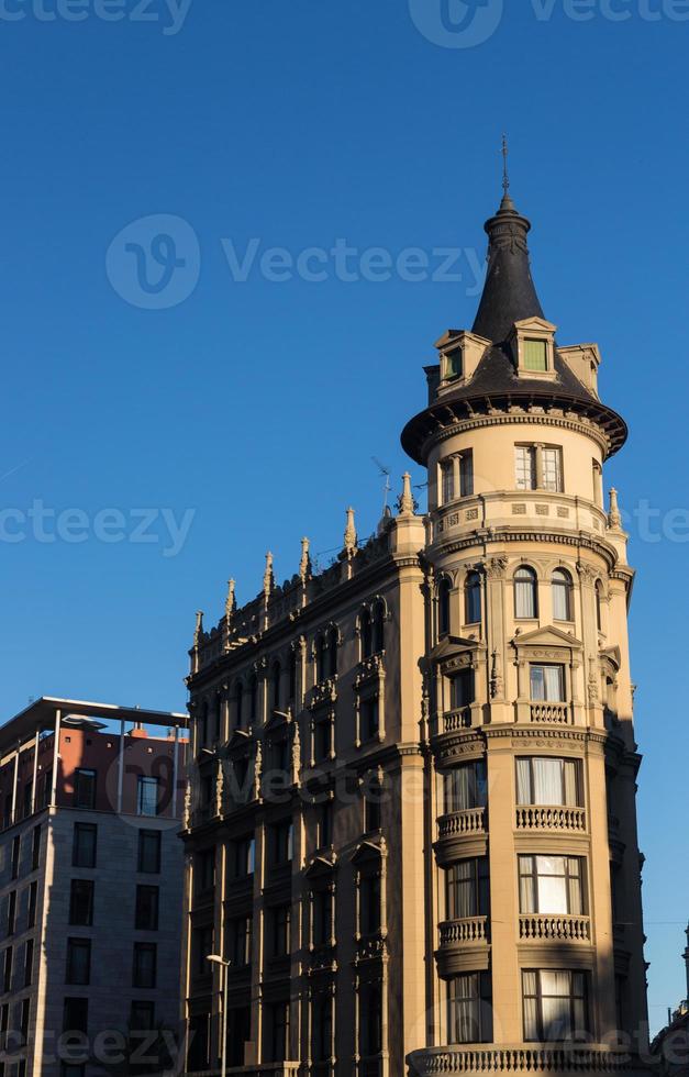 Buildings' facades of great architectural interest in the city of Barcelona - Spain photo