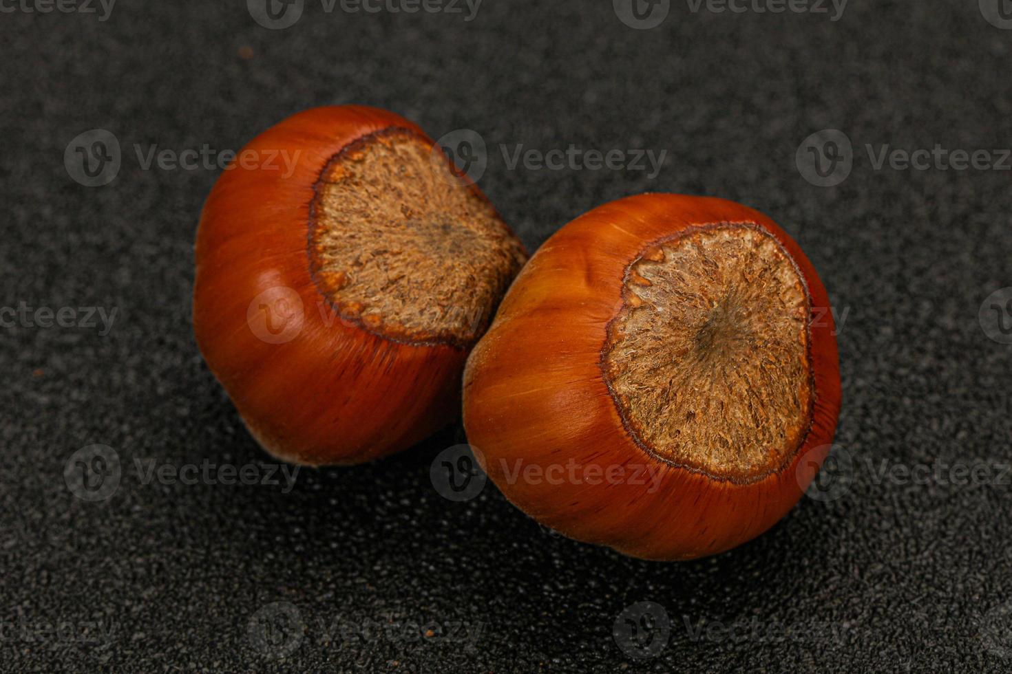 Two ripe tasty Whole hazelnut photo