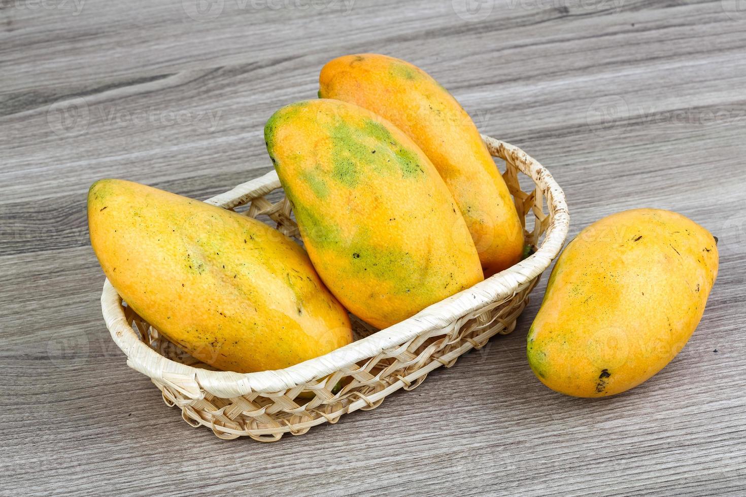Ripe yellow mango photo