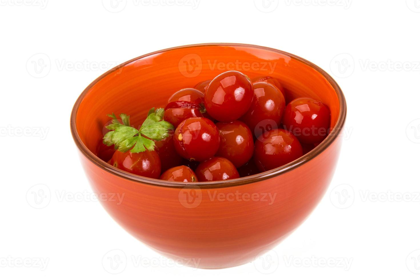 Marinated cherry tomato photo