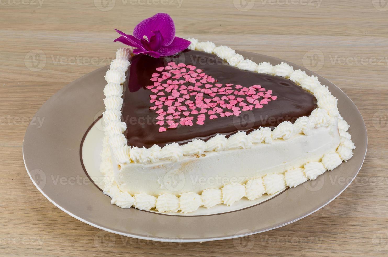 Chocolate icing cake photo