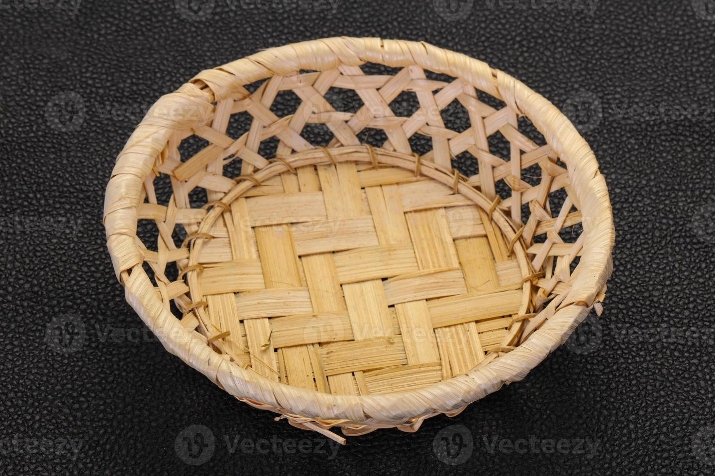 Empty wicker bowl photo