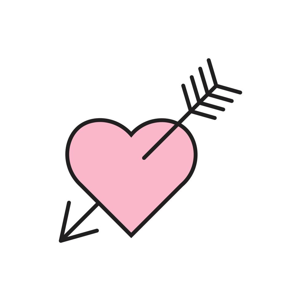 heart arrow vector for website symbol icon presentation