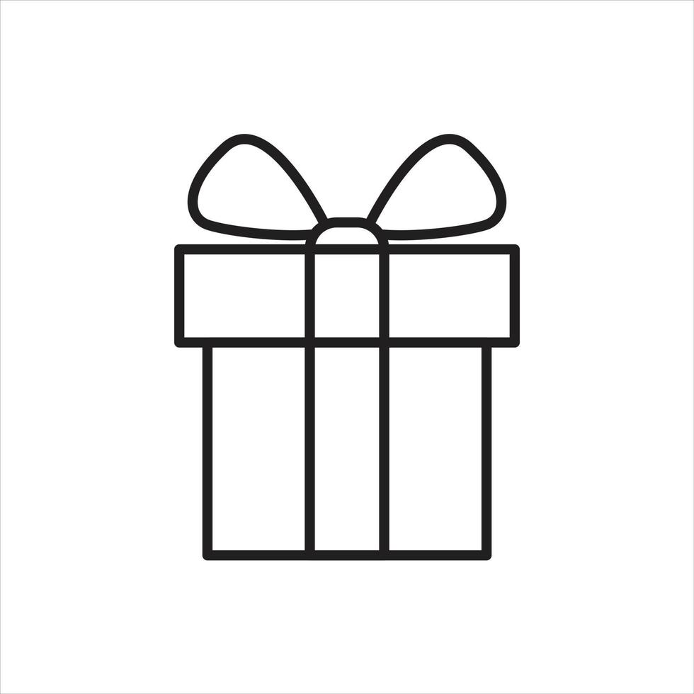 vector de caja de regalo para presentación de icono de símbolo de sitio web