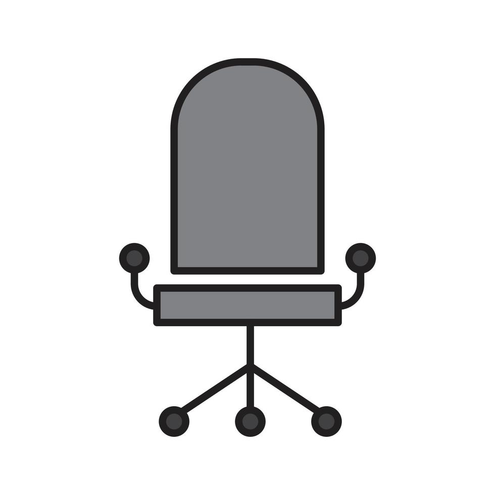 icono de vector de silla para presentación de símbolo de sitio web