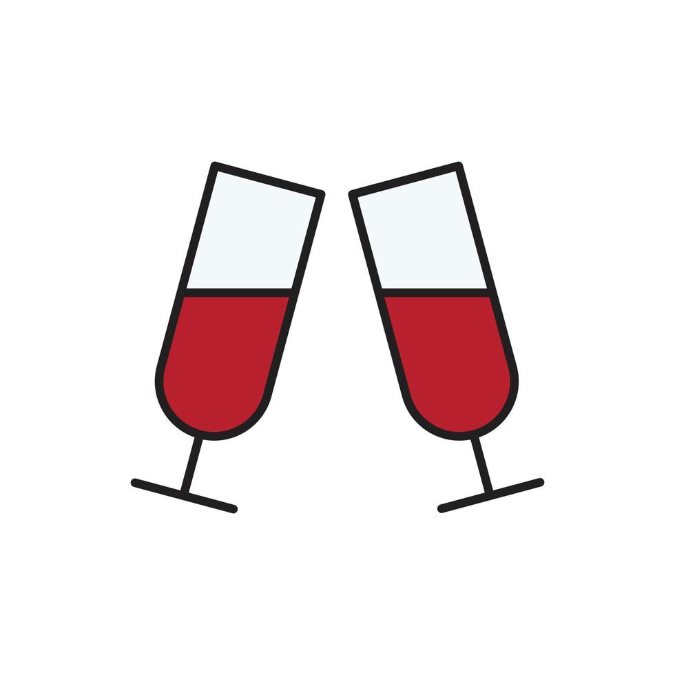 champagne glasses vector for website symbol icon presentation 8437816 ...