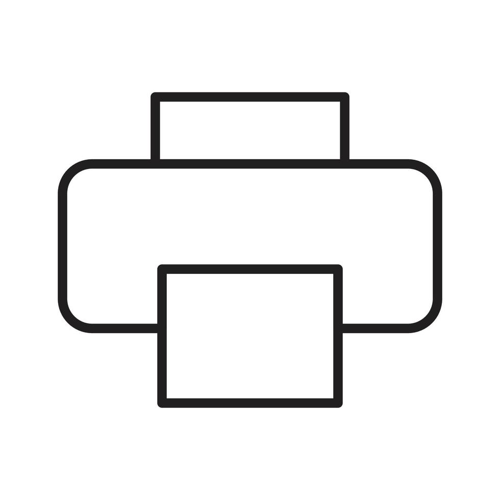 icono de vector de impresora para presentación de símbolo de sitio web