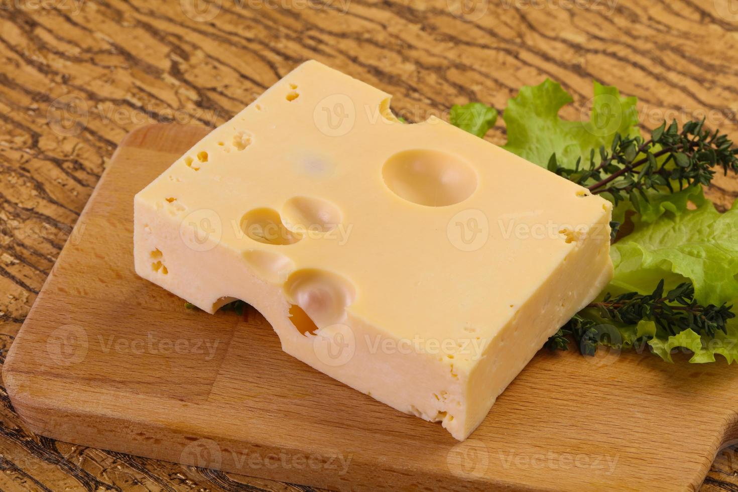 Maasdam cheese brick photo