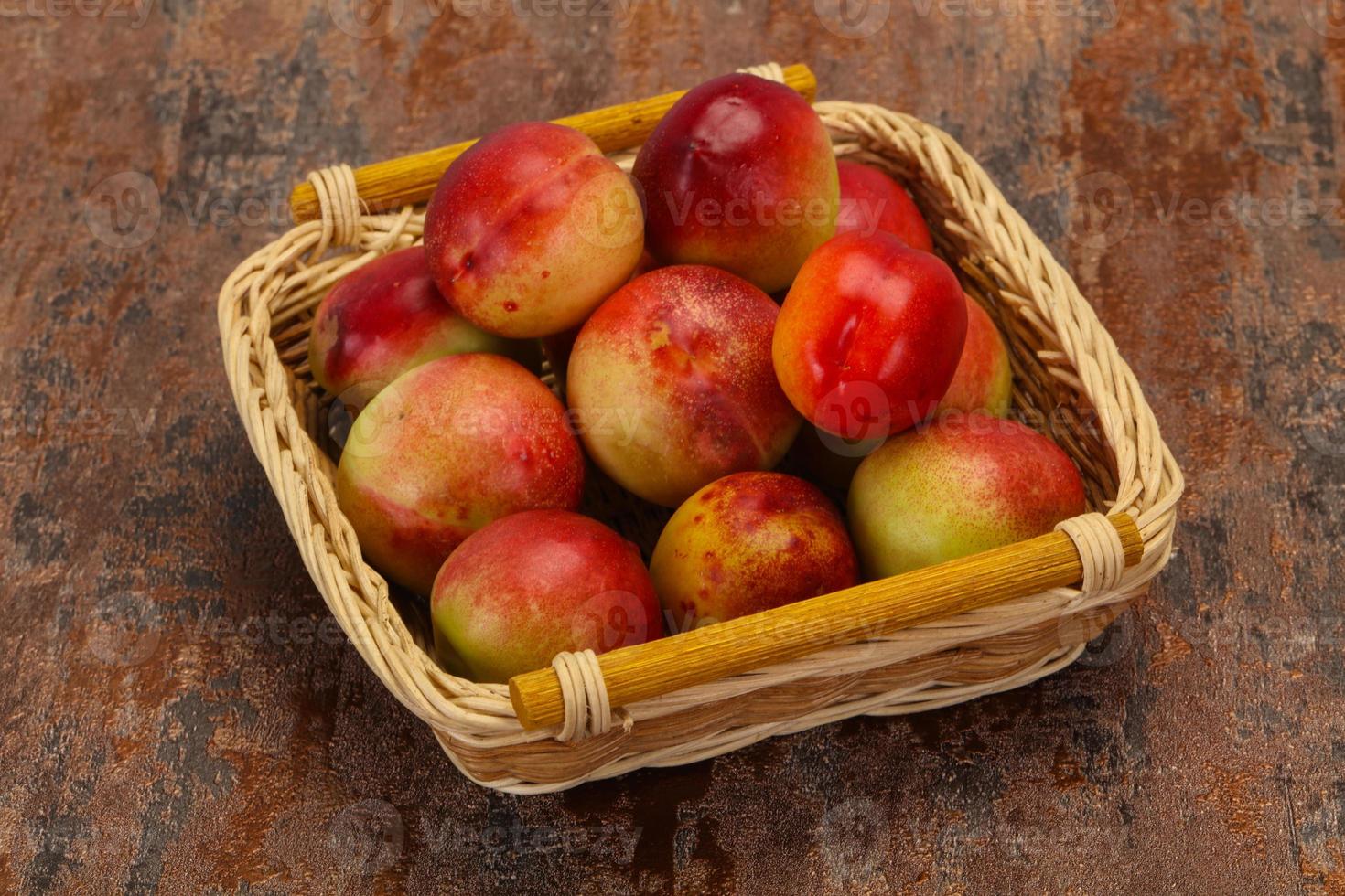 Sweet tasty fresh ripe apricots photo