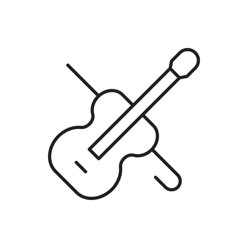 vector de violín para presentación de icono de símbolo de sitio web