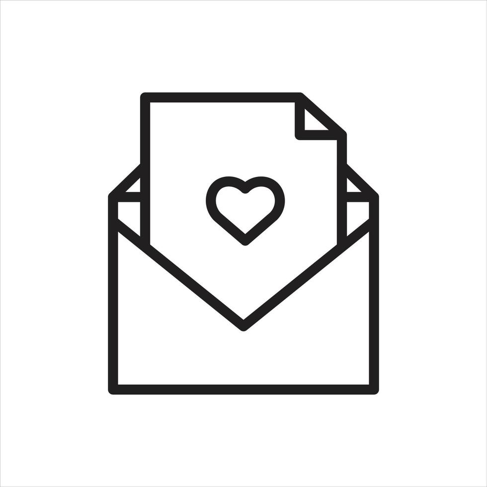 vector de carta de amor para presentación de icono de símbolo de sitio web