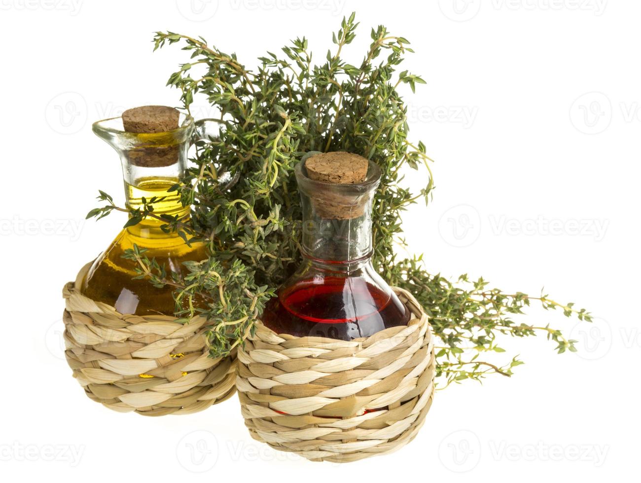 Oil and Vinegar with thyme photo