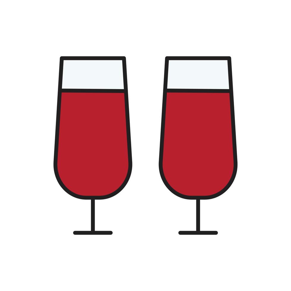 vector de copa de vino para presentación de icono de símbolo de sitio web