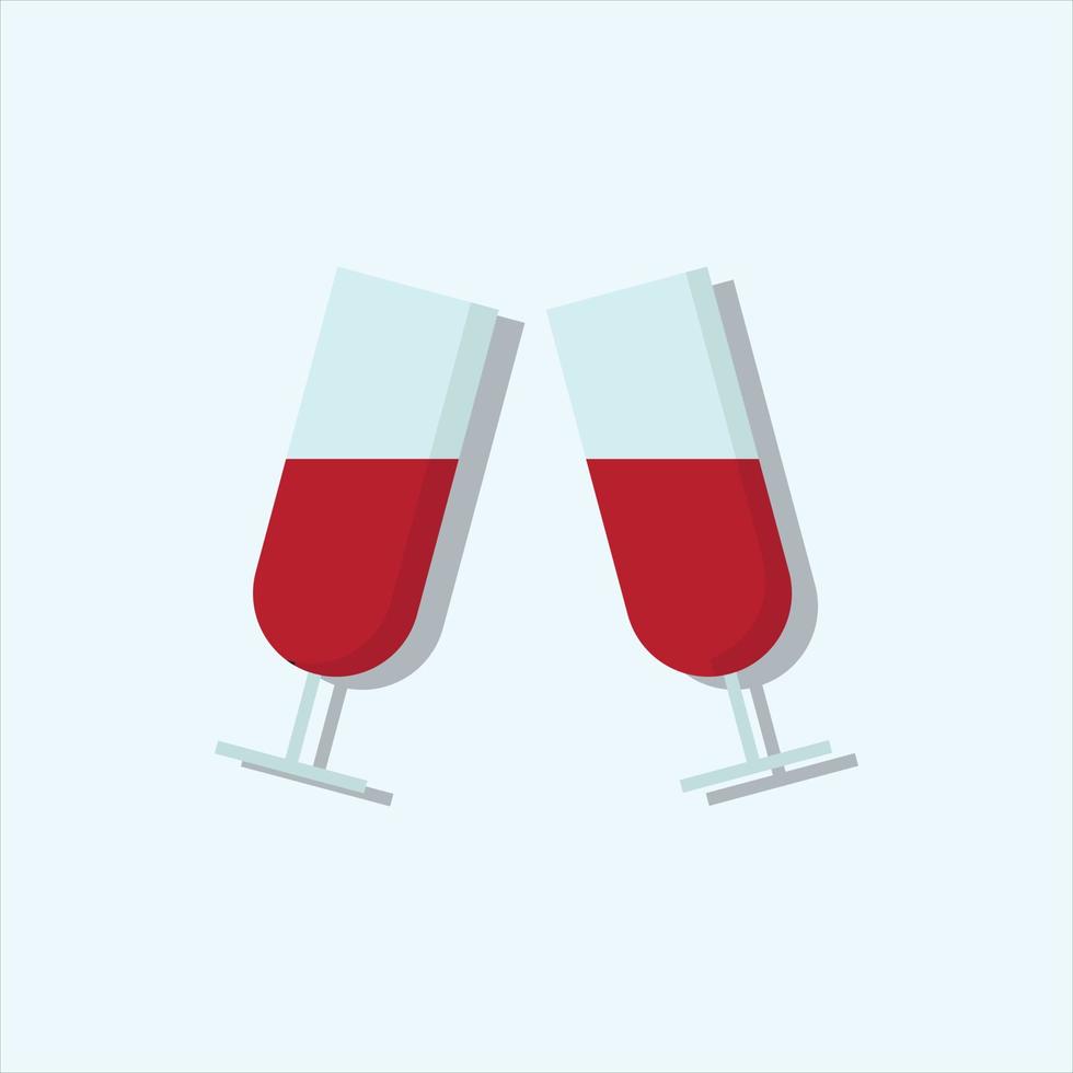 champagne glasses vector for website symbol icon presentation