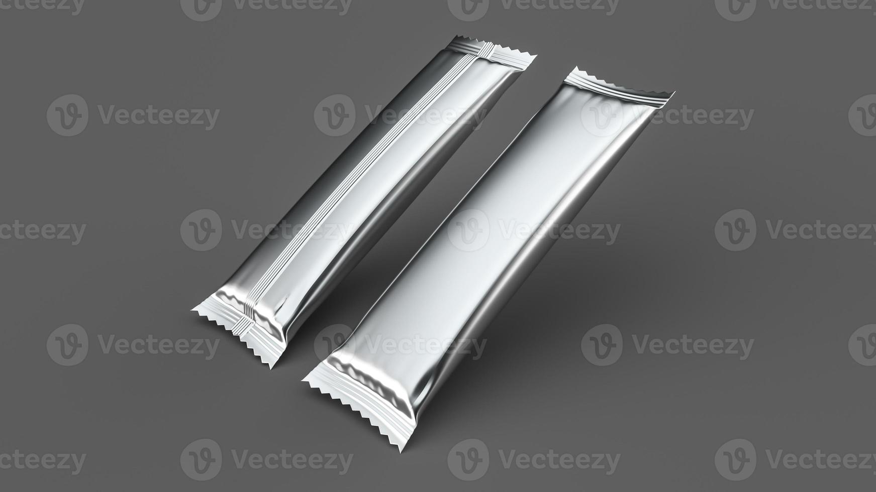 Chocolate Snack bar mockup Foil Packaging product Styling 3d illustration photo