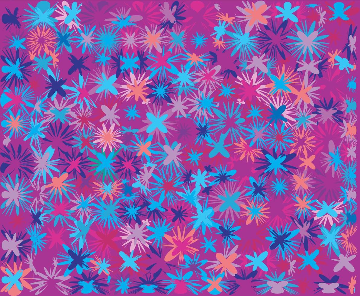abstract background of multicolored shapes similar to flowers or blots vector