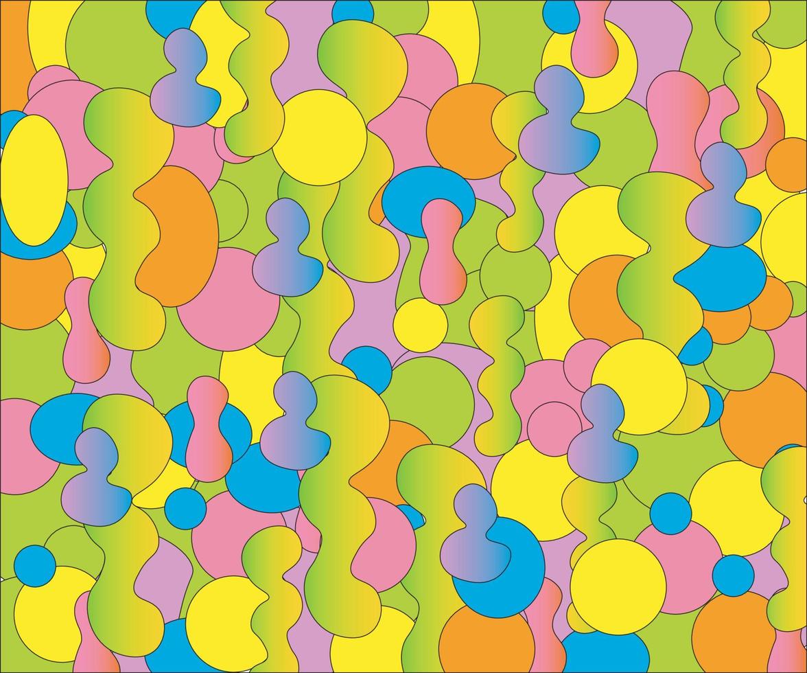 abstract background of multicolored smooth geometric shapes vector