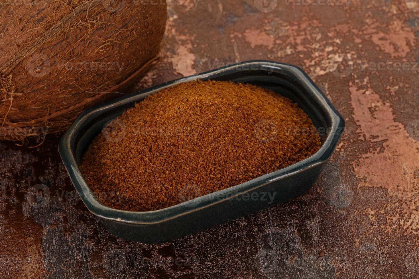 Coconut brown sugar in the bowl photo