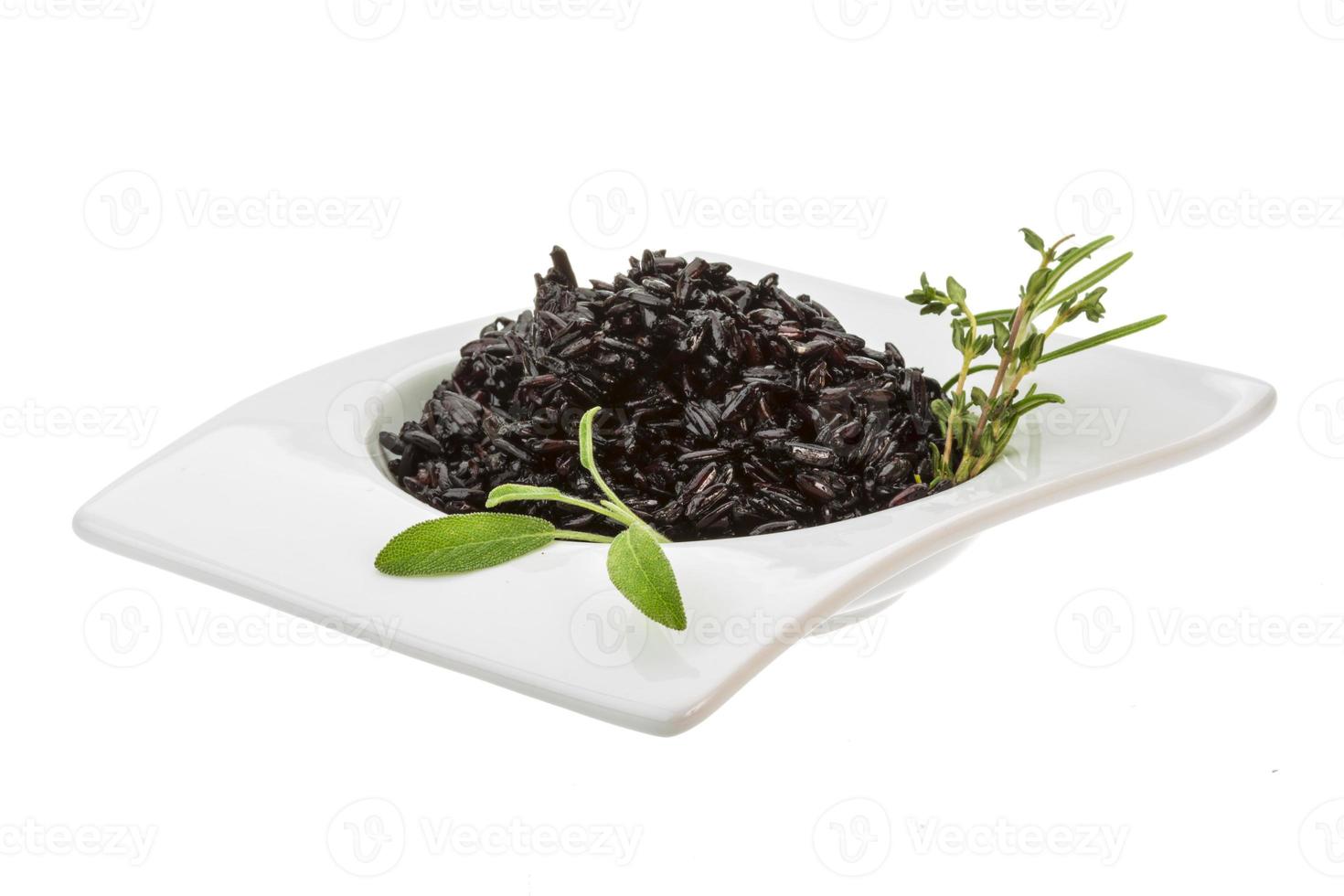 Black boiled rice photo