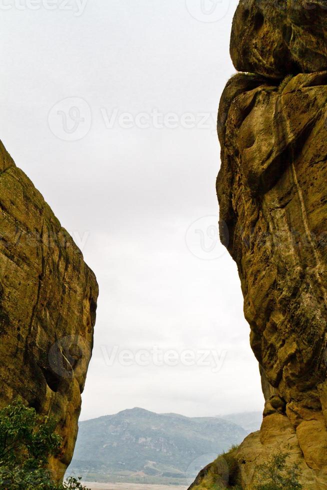 Meteora cliffs and monasteries photo