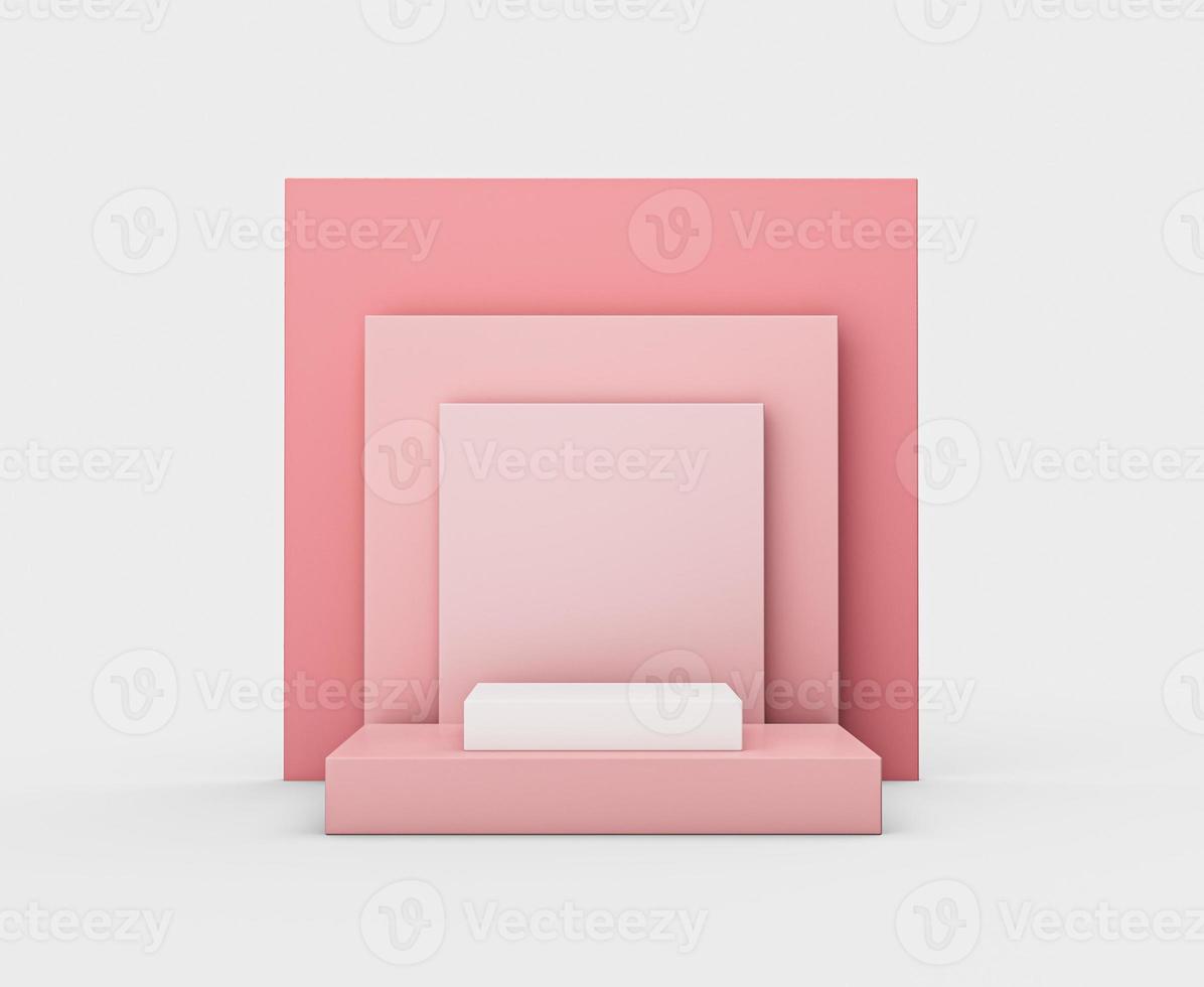 Minimal pink stage scene, minimal pink background 3d rendering abstract for product pink pastel. Stage 3d for product in backdrop studio photo