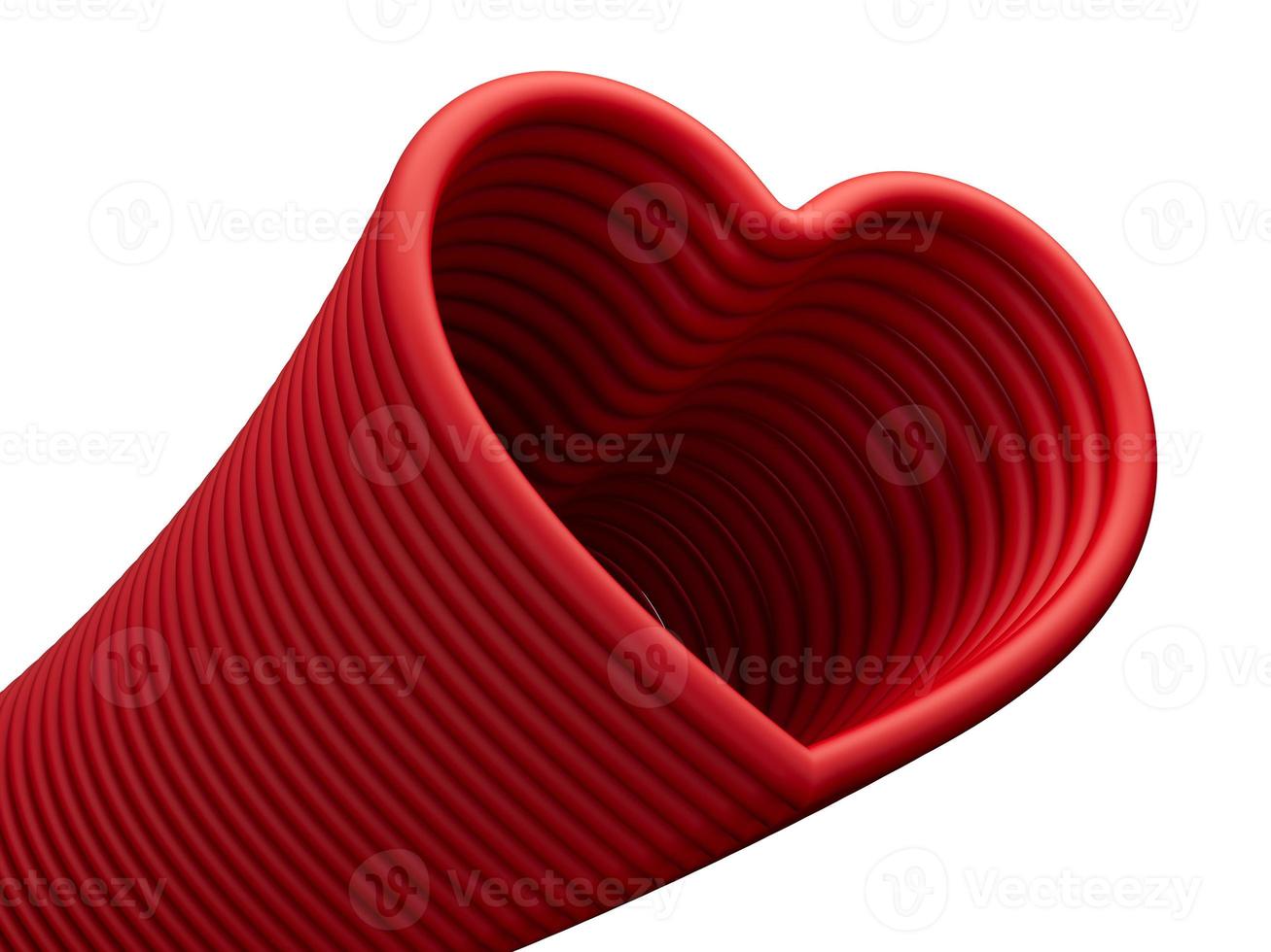 Heart linear icon Hearts Abstract 3d illustration photo