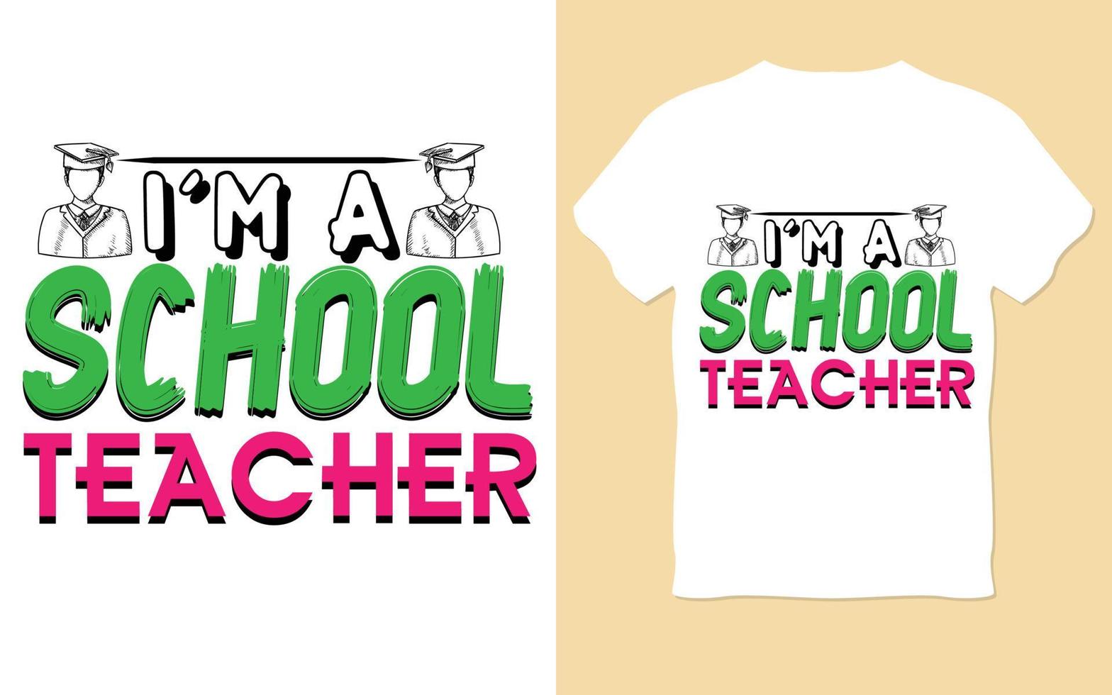 Teacher t shirt design vector