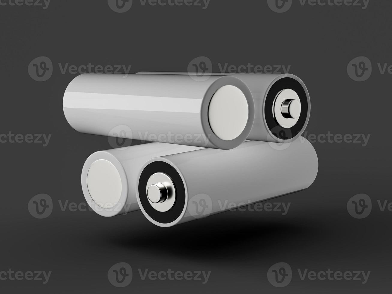 AA Size battery isolated on white background blank rechargeable battery aa or aaa size 3d illustration photo
