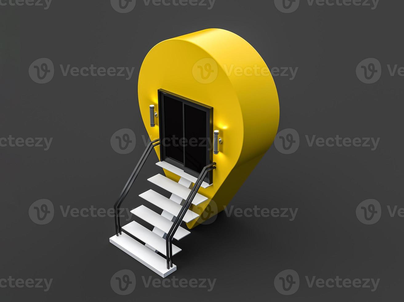 New store location Creative GPS map pointer. Geolocation sign Navigation pin icon for shop, market, shopping center, grocery store, supermarket, department store. 3d illustration photo