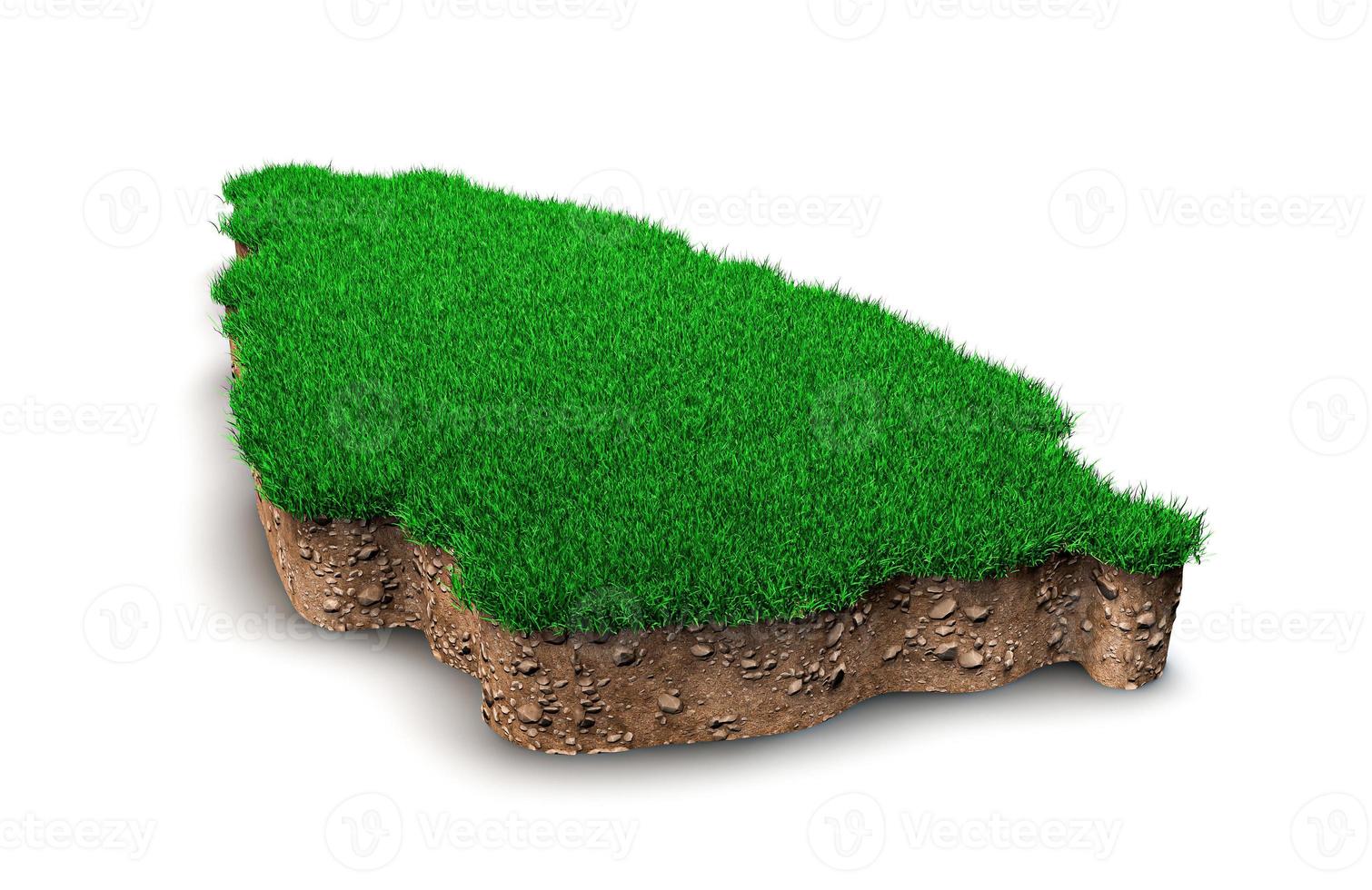 Saint Lucia Map Grass and ground Map texture 3d illustration photo