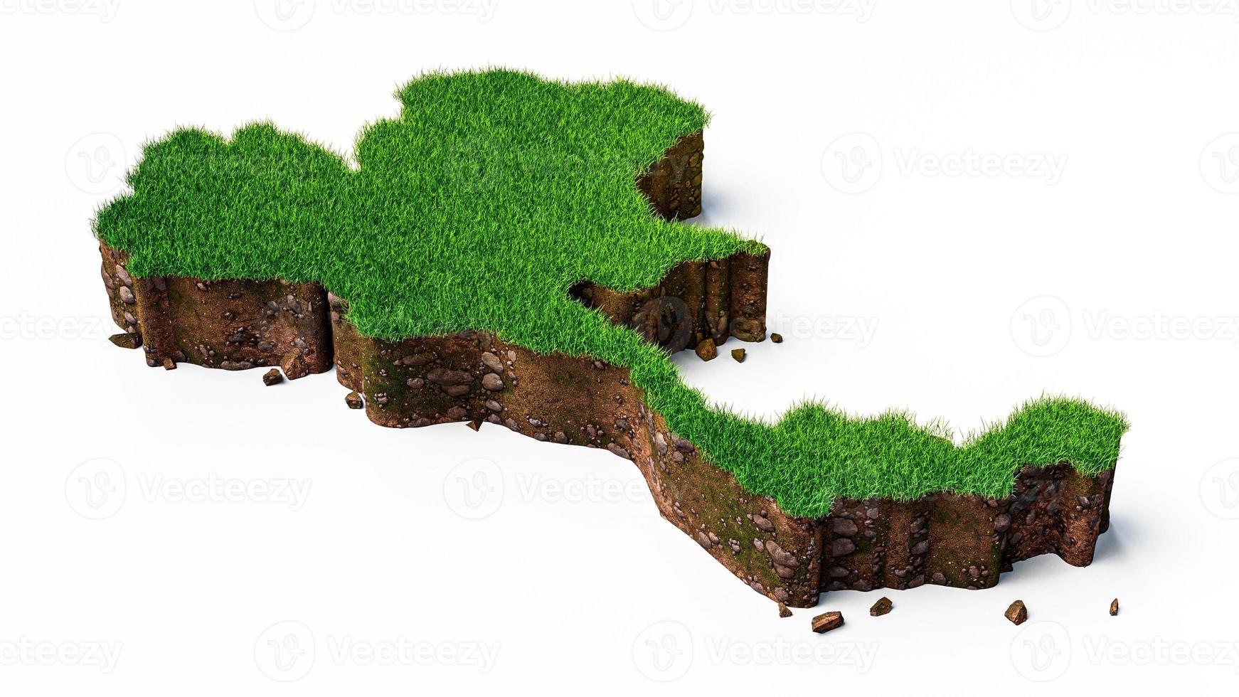 Thailand country Grass and ground texture map 3d illustration photo